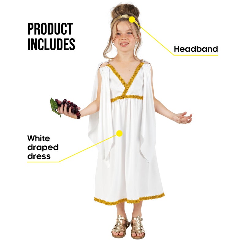 fun shack Girls Greek Goddess Costume, Medium - Image 2